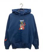 X-LARGEエクストララージ）の古着「アーケードゲーム ロゴ フーデッド スウェット」｜ネイビー