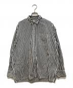 Plageプラージュ）の古着「Boys boxシャツ」｜ホワイト×ブラック