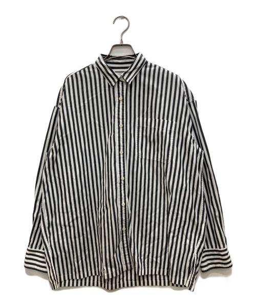 Plage（プラージュ）Plage (プラージュ) Boys boxシャツ ホワイト×ブラック サイズ:表記無の古着・服飾アイテム