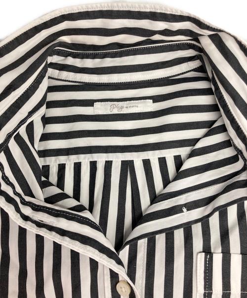 Plage（プラージュ）Plage (プラージュ) Boys boxシャツ ホワイト×ブラック サイズ:表記無の古着・服飾アイテム