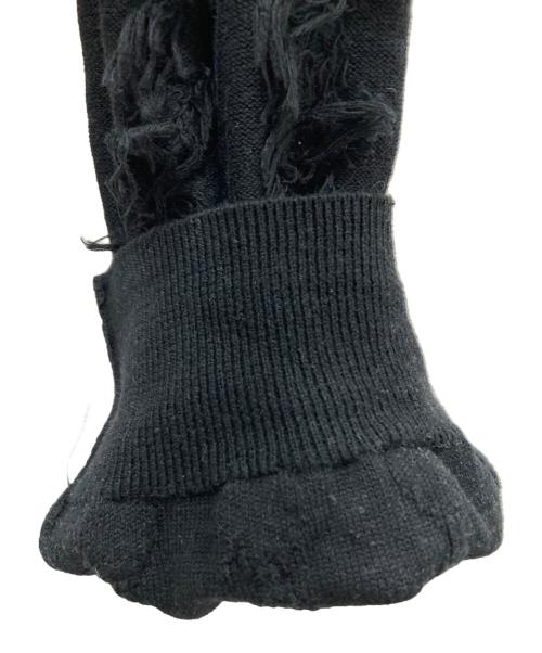 Rie miller（リエ ミラー）Rie miller (リエ ミラー) カットジャガードVネックカーディガン ブラック サイズ:38の古着・服飾アイテム