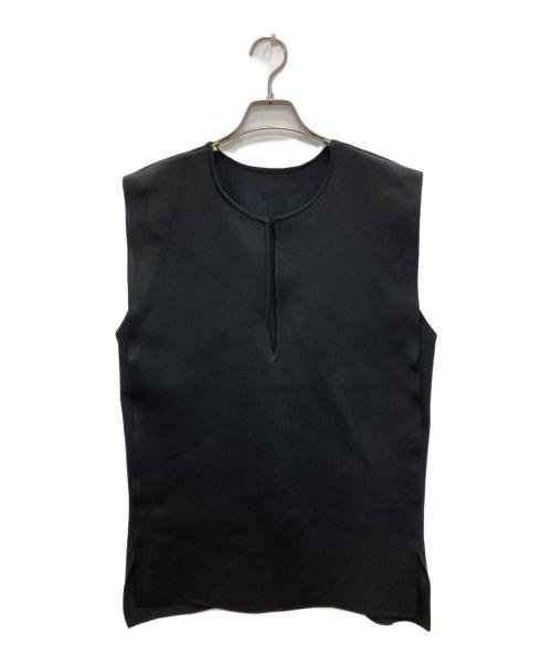 Rie miller（リエ ミラー）Rie miller (リエ ミラー) スキッパーニットジレ ブラック サイズ:38の古着・服飾アイテム