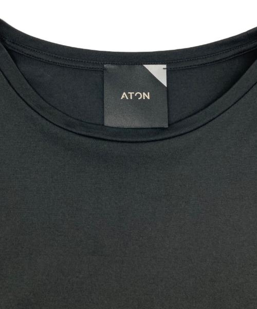 ATON（エイトン）ATON (エイトン) ヘムライン ロング カットソー ブラック サイズ:02の古着・服飾アイテム