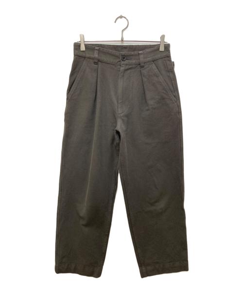 MHL（エムエイチエル）MHL (エムエイチエル) コットンウールドリルテーパードパンツ グレー サイズ:Sの古着・服飾アイテム
