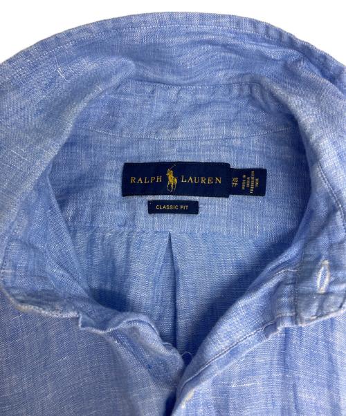 RALPH LAUREN（ラルフローレン）RALPH LAUREN (ラルフローレン) リネンシャツ ブルー サイズ:XSの古着・服飾アイテム