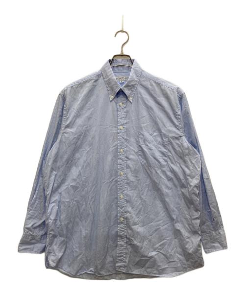 INDIVIDUALIZED SHIRTS（インディビジュアライズドシャツ）INDIVIDUALIZED SHIRTS (インディビジュアライズドシャツ) ストライプシャツ ブルー サイズ:Ｍの古着・服飾アイテム