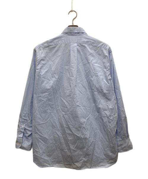 INDIVIDUALIZED SHIRTS（インディビジュアライズドシャツ）INDIVIDUALIZED SHIRTS (インディビジュアライズドシャツ) ストライプシャツ ブルー サイズ:Ｍの古着・服飾アイテム