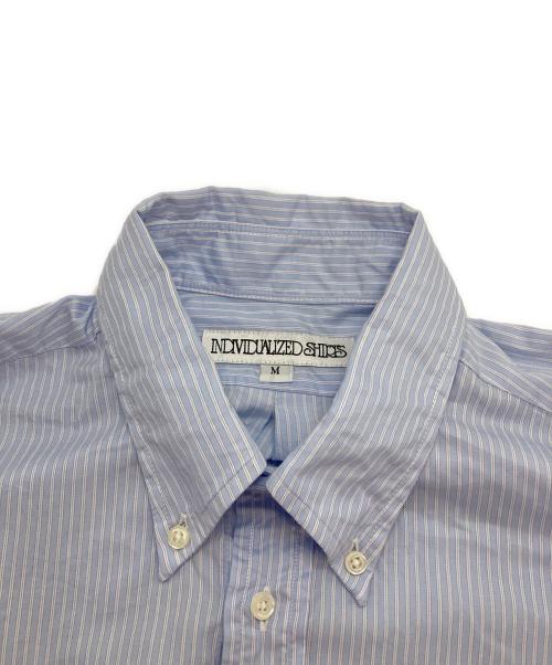 INDIVIDUALIZED SHIRTS（インディビジュアライズドシャツ）INDIVIDUALIZED SHIRTS (インディビジュアライズドシャツ) ストライプシャツ ブルー サイズ:Ｍの古着・服飾アイテム