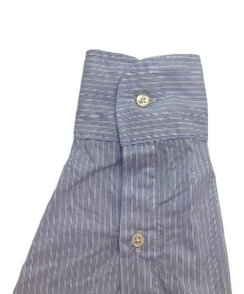 INDIVIDUALIZED SHIRTS（インディビジュアライズドシャツ）INDIVIDUALIZED SHIRTS (インディビジュアライズドシャツ) ストライプシャツ ブルー サイズ:Ｍの古着・服飾アイテム