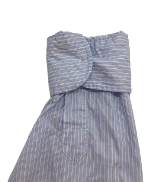 INDIVIDUALIZED SHIRTS（インディビジュアライズドシャツ）INDIVIDUALIZED SHIRTS (インディビジュアライズドシャツ) ストライプシャツ ブルー サイズ:Ｍの古着・服飾アイテム