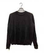 Textテクスト）の古着「クルーネックニット」｜ブラウン