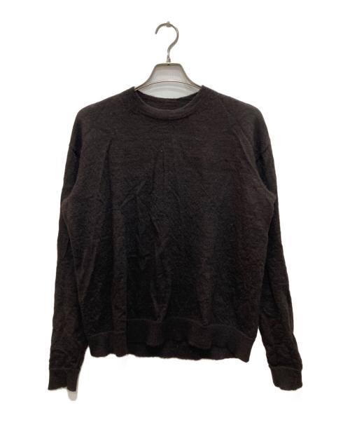 Text（テクスト）TEXT (テクスト) クルーネックニット ブラウン サイズ:1の古着・服飾アイテム