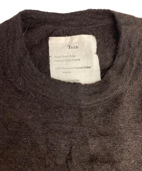 Text（テクスト）TEXT (テクスト) クルーネックニット ブラウン サイズ:1の古着・服飾アイテム
