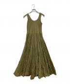 MARIHAマリハ）の古着「ノースリーブティアードワンピース」｜オリーブ