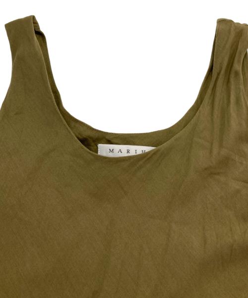 MARIHA（マリハ）MARIHA (マリハ) ノースリーブティアードワンピース オリーブ サイズ:38の古着・服飾アイテム