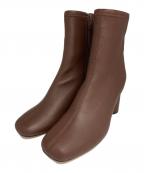 FRAY IDフレイ アイディー）の古着「ストレッチショートブーツ」｜ブラウン