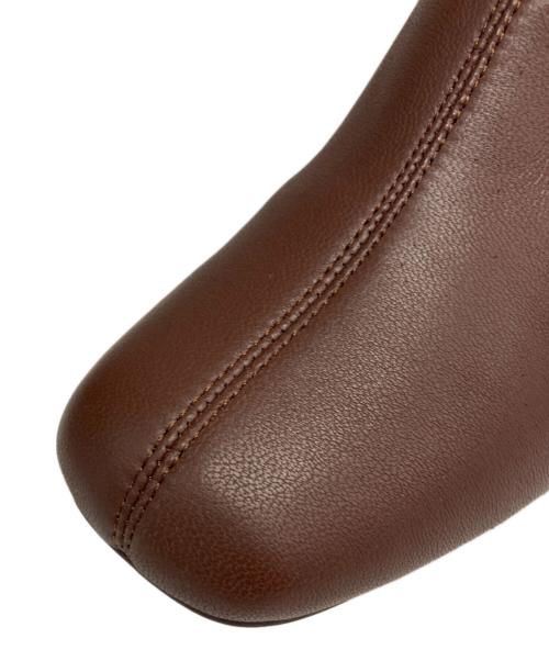 FRAY ID（フレイ アイディー）FRAY ID (フレイ アイディー) ストレッチショートブーツ ブラウン サイズ:JP37の古着・服飾アイテム