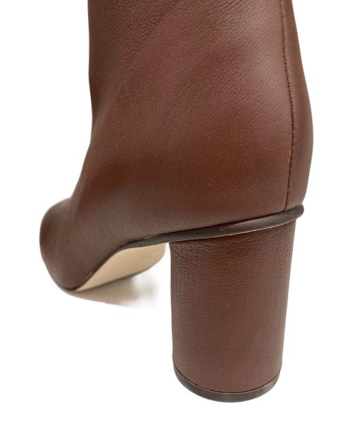 FRAY ID（フレイ アイディー）FRAY ID (フレイ アイディー) ストレッチショートブーツ ブラウン サイズ:JP37の古着・服飾アイテム