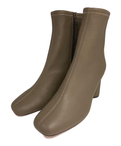 FRAY ID（フレイ アイディー）FRAY ID (フレイ アイディー) ストレッチショートブーツ グレー サイズ:37の古着・服飾アイテム