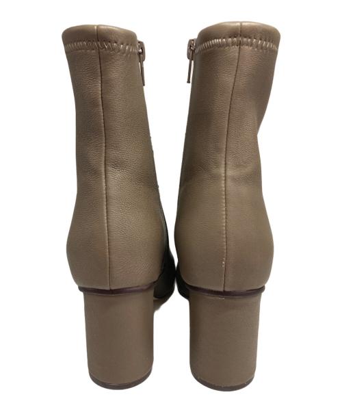 FRAY ID（フレイ アイディー）FRAY ID (フレイ アイディー) ストレッチショートブーツ グレー サイズ:37の古着・服飾アイテム