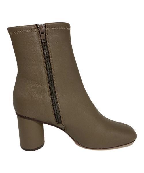 FRAY ID（フレイ アイディー）FRAY ID (フレイ アイディー) ストレッチショートブーツ グレー サイズ:37の古着・服飾アイテム