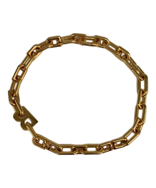 BALENCIAGA（バレンシアガ）BALENCIAGA (バレンシアガ) Bチェーンネックレス ゴールドの古着・服飾アイテム