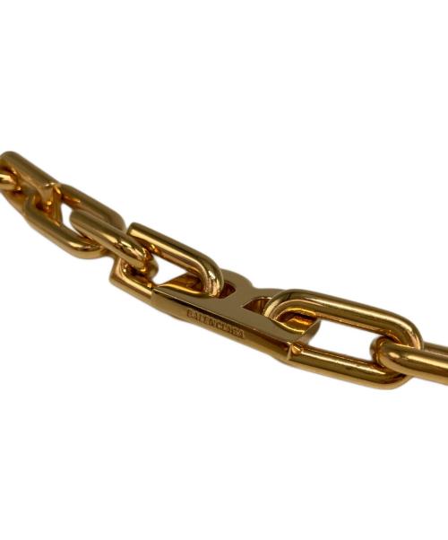 BALENCIAGA（バレンシアガ）BALENCIAGA (バレンシアガ) Bチェーンネックレス ゴールドの古着・服飾アイテム