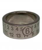 MM6 Maison Margielaエムエムシックスメゾンマルジェラ）の古着「ナンバリングロゴリング」｜シルバー