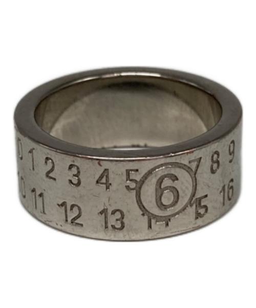MM6 Maison Margiela（エムエムシックスメゾンマルジェラ）MM6 Maison Margiela (エムエムシックスメゾンマルジェラ) ナンバリングロゴリング シルバー サイズ:11号の古着・服飾アイテム