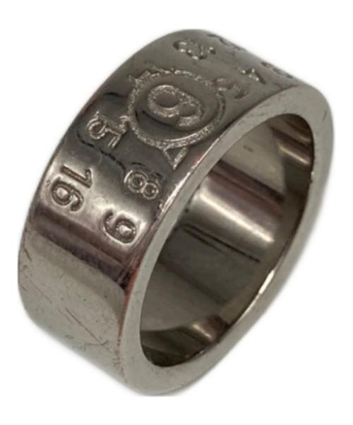 MM6 Maison Margiela（エムエムシックスメゾンマルジェラ）MM6 Maison Margiela (エムエムシックスメゾンマルジェラ) ナンバリングロゴリング シルバー サイズ:11号の古着・服飾アイテム