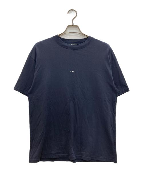 A.P.C.（アーペーセー）A.P.C. (アーペーセー) BOXY MICRO LOGO T-SHIRT/ボクシィ ミクロ ロゴ Tシャツ ネイビー サイズ:Lの古着・服飾アイテム