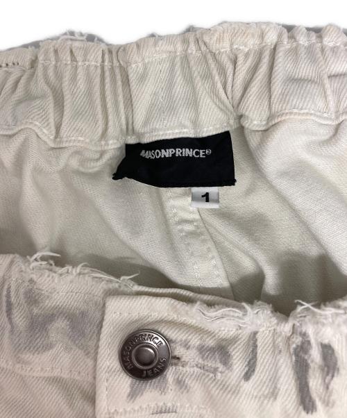 masonprince（メゾンプリンス）masonprince (メゾンプリンス) ワイドシルエットダメージハーフデニムパンツ ホワイト サイズ:1の古着・服飾アイテム