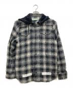 OFFWHITEオフホワイト）の古着「バックバイアスチェック 長袖シャツ」｜グレー