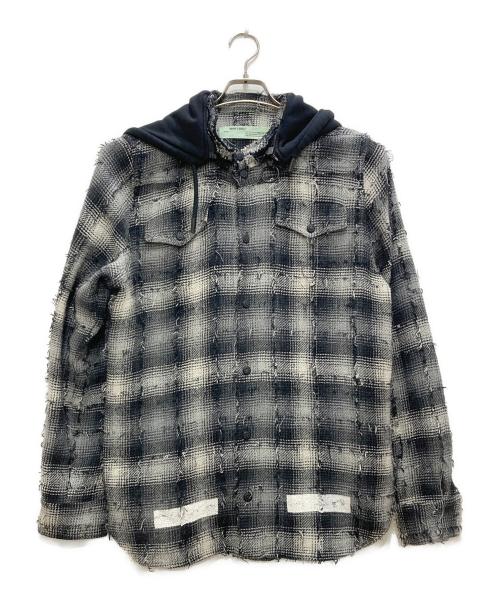 OFFWHITE（オフホワイト）OFFWHITE (オフホワイト) バックバイアスチェック 長袖シャツ グレー サイズ:Ⅿの古着・服飾アイテム