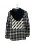 OFFWHITE (オフホワイト) バックバイアスチェック 長袖シャツ グレー サイズ:Ⅿ：13000円