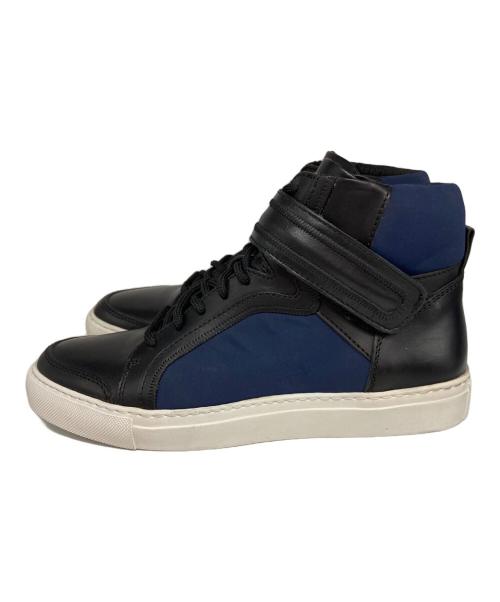 DIESEL Black Gold（ディーゼル ブラック ゴールド）DIESEL Black Gold (ディーゼル ブラック ゴールド) ハイカットスニーカー ブラック×ネイビー サイズ:40の古着・服飾アイテム