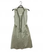 FOXEY BOUTIQUEフォクシー ブティック）の古着「シアサッカーワンピース」｜ホワイト×グリーン