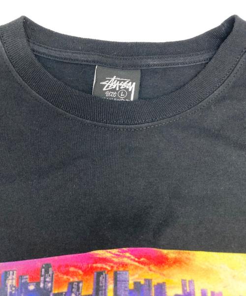 stussy（ステューシー）stussy (ステューシー) SS HIGHWAY TEE/SS　ハイウェイ　ティー ブラック サイズ:Ｌの古着・服飾アイテム