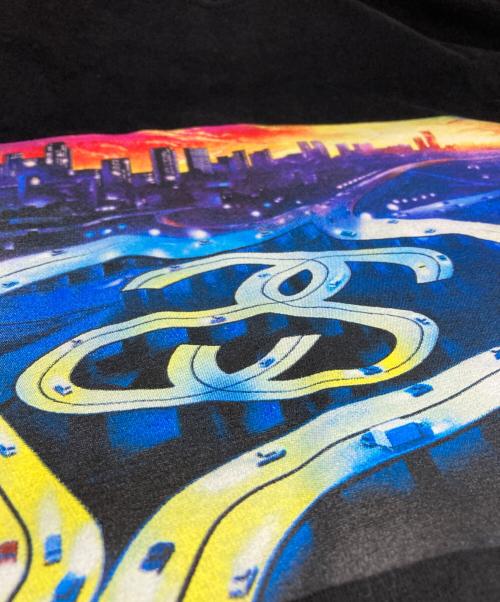 stussy（ステューシー）stussy (ステューシー) SS HIGHWAY TEE/SS　ハイウェイ　ティー ブラック サイズ:Ｌの古着・服飾アイテム