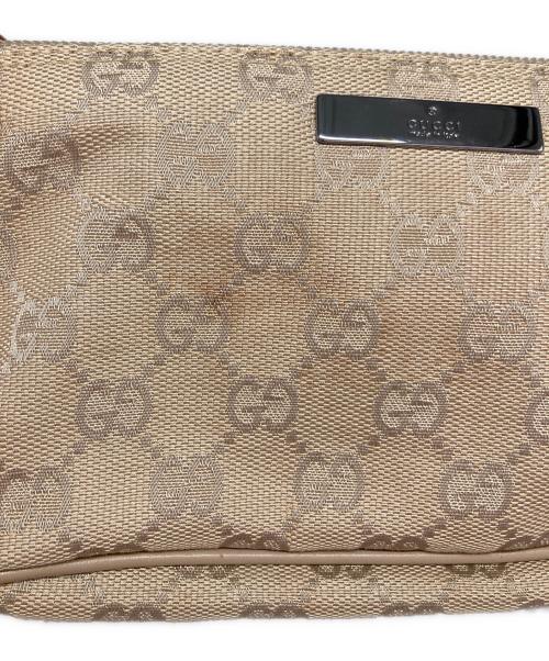 GUCCI（グッチ）GUCCI (グッチ) GGキャンバスアクセサリポーチ ブラウンの古着・服飾アイテム