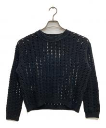 theory luxe（セオリーリュクス）の古着「クロシェニット」｜ブラック