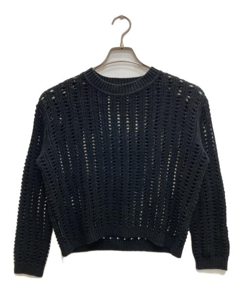 theory luxe（セオリーリュクス）theory luxe (セオリーリュクス) クロシェニット ブラック サイズ:38の古着・服飾アイテム