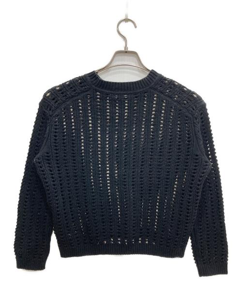 theory luxe（セオリーリュクス）theory luxe (セオリーリュクス) クロシェニット ブラック サイズ:38の古着・服飾アイテム