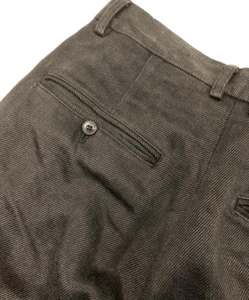 confect（コンフェクト）CONFECT (コンフェクト) ヘビーリネンツイルワイドテーパードトラウザ ブラック サイズ:3の古着・服飾アイテム