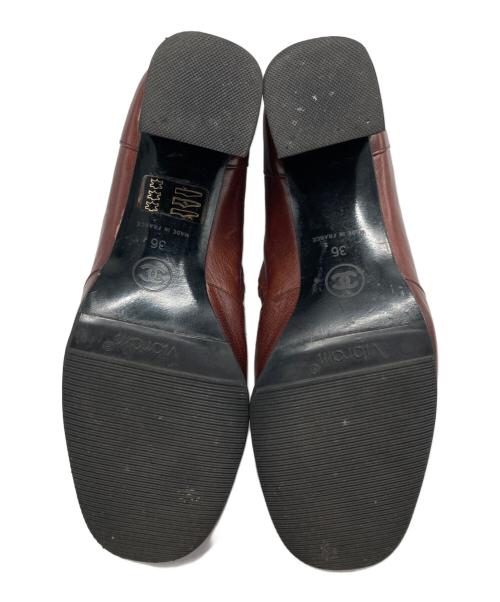 CHANEL（シャネル）CHANEL (シャネル) ココマークサイドジップブーツ ブラウン サイズ:36の古着・服飾アイテム