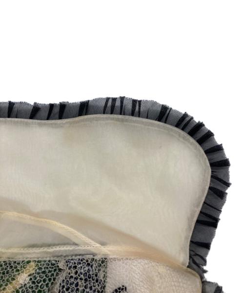 RED VALENTINO（レッドヴァレンティノ）RED VALENTINO (レッドヴァレンティノ) ドットすずらん刺繍チュールブラウス ベージュ サイズ:38の古着・服飾アイテム