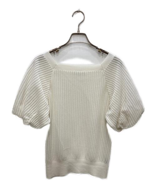 CELFORD（セルフォード）CELFORD (セルフォード) シアーニットプルオーバー ホワイト サイズ:Ｆの古着・服飾アイテム