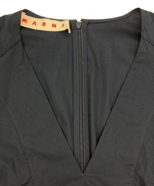 MARNI（マルニ）MARNI (マルニ) コットンvネックワンピース ネイビー サイズ:38の古着・服飾アイテム