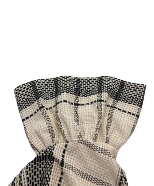 ELIN（エリン）ELIN (エリン) プレイドカシュクールトップス ベージュ サイズ:36の古着・服飾アイテム