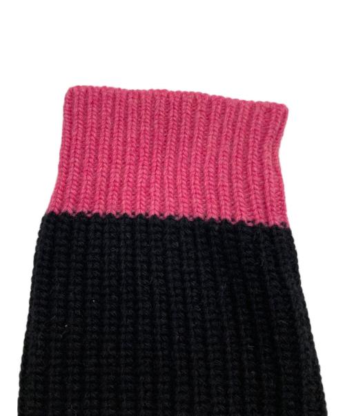 MARNI（マルニ）MARNI (マルニ) ウールニット ピンク×ブラック サイズ:38の古着・服飾アイテム